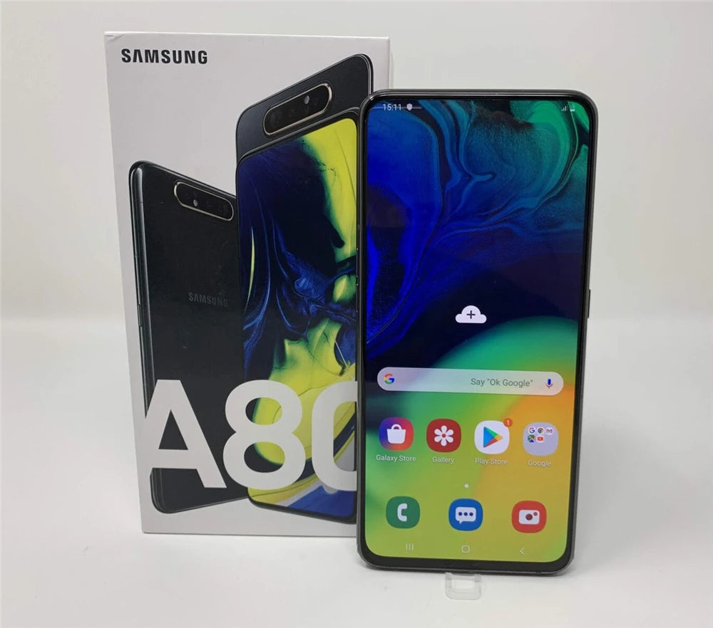 Samsung Galaxy A80 A8050 Original 4G Android Mobile Phone Octa Core 6.7" Dual SIM 48MP&8MP pop-up Camera 8GB&128GB Snapdragon