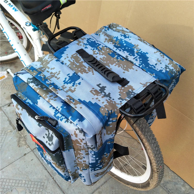 Bike Bag Cycling Double Side Rear Rack Trunk Bag Mountain Road Bicycle Tail Seat Pannier Pack