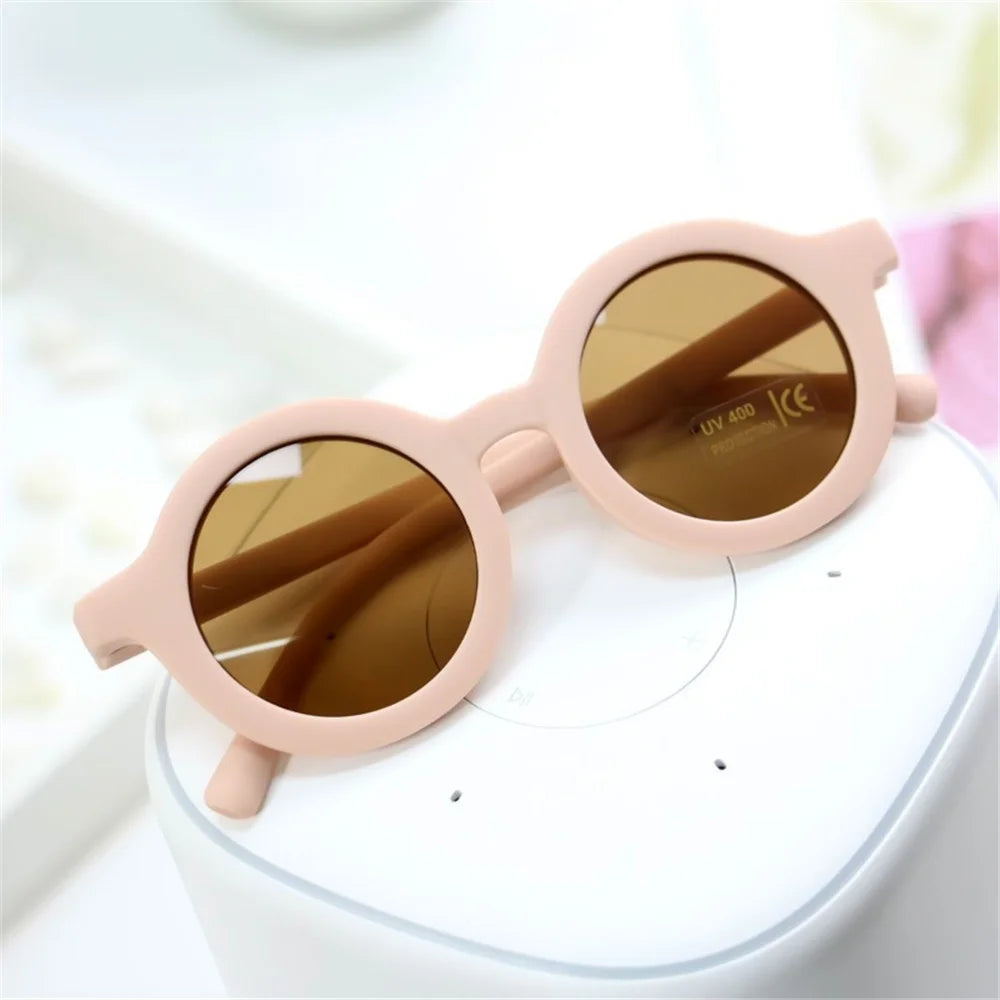 New Child Cute Retro Metal Round Frame Sunglasses  Kids Summer Fashion Wild Glasses Boys And Girls UV400 Protection Eyewear