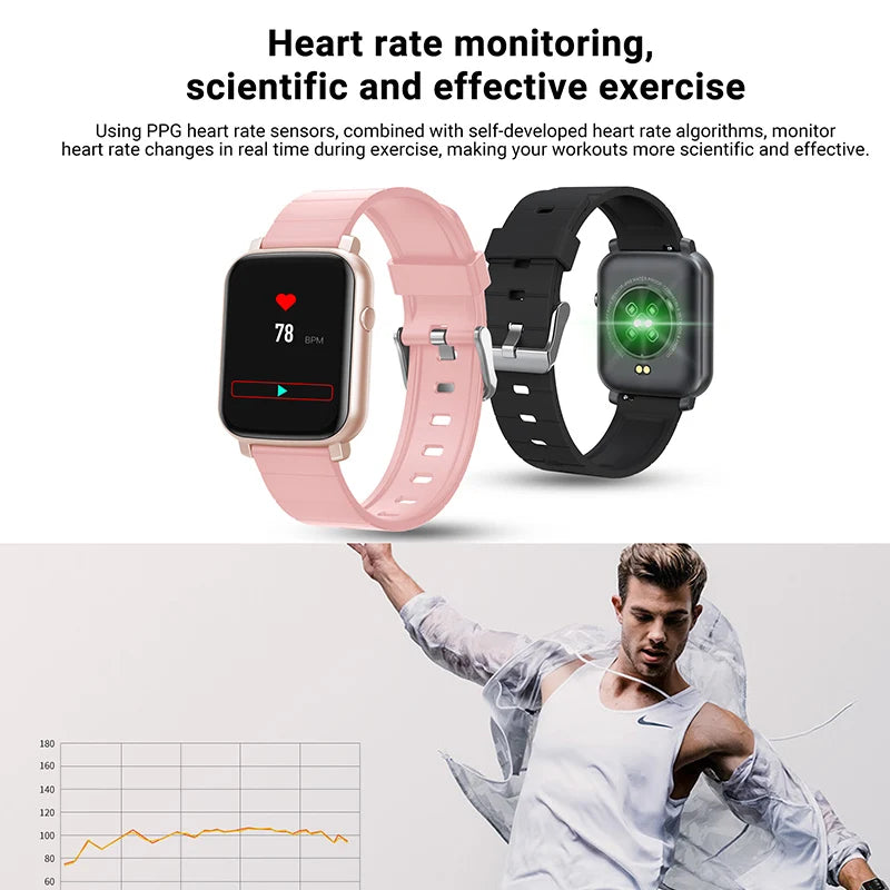 Smart Watch men fitness bracelet tracker heart rate monitor for ios Android apple iPhone PK P68 P70 B57 Sports watch women