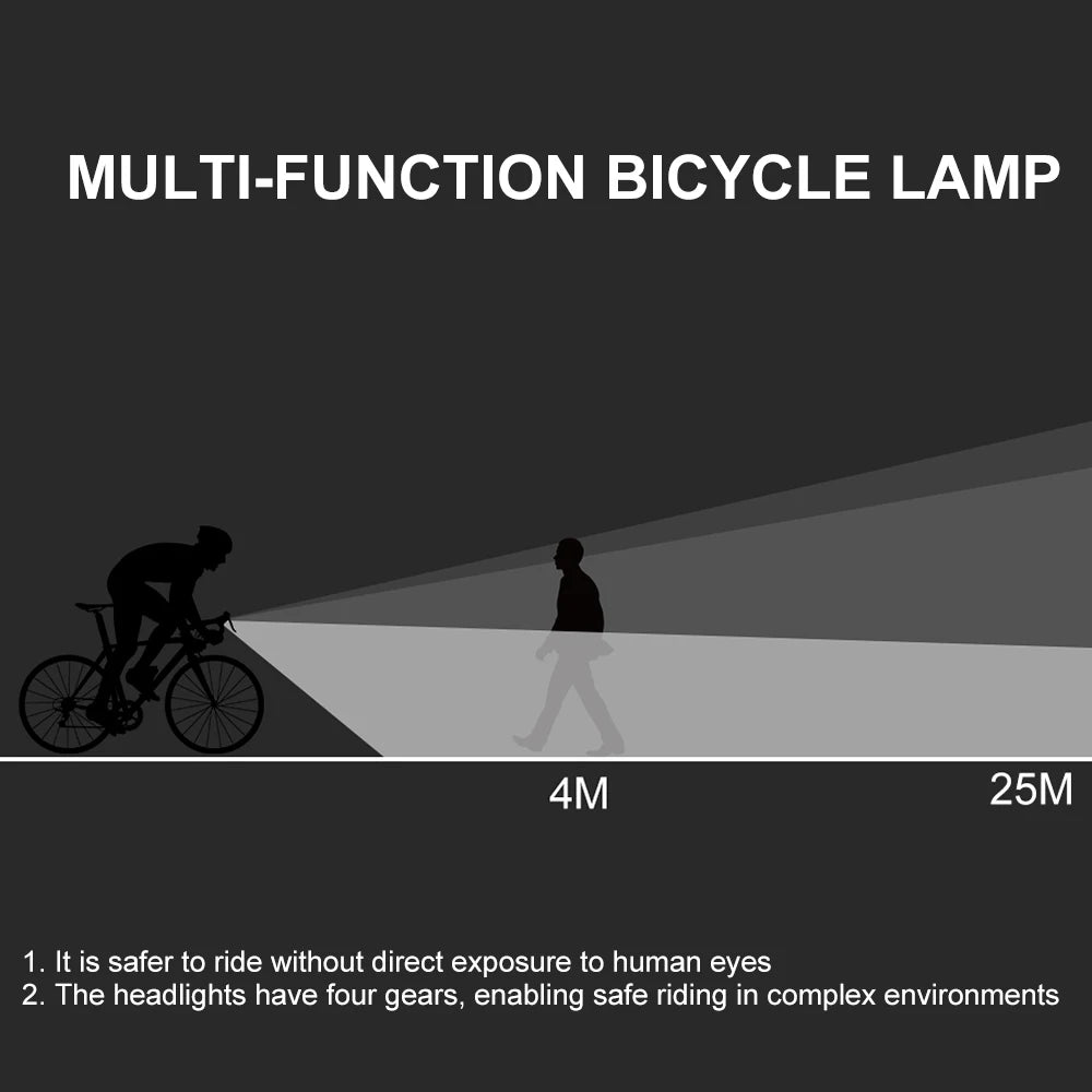 3T6 LED Bicycle Light Front 4800mAh USB Rechargeable MTB Bike Lamp 2500 Lumen Bike Headlight Cycling