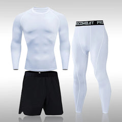 Men's 3-Piece Sportswear Sports Suit, Running Gym Yoga Training Of Men's