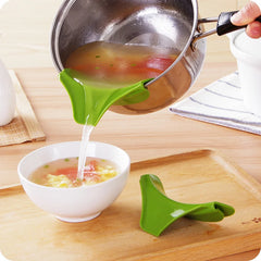 Anti-spill Slip on Pour Soup Spout Funnel Pot Pan