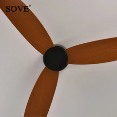 SOVE Modern Black White Low Floor DC Motor 30W Ceiling Fans With Remote Control Simple Ceiling Fan Without Light Home Fan 220V