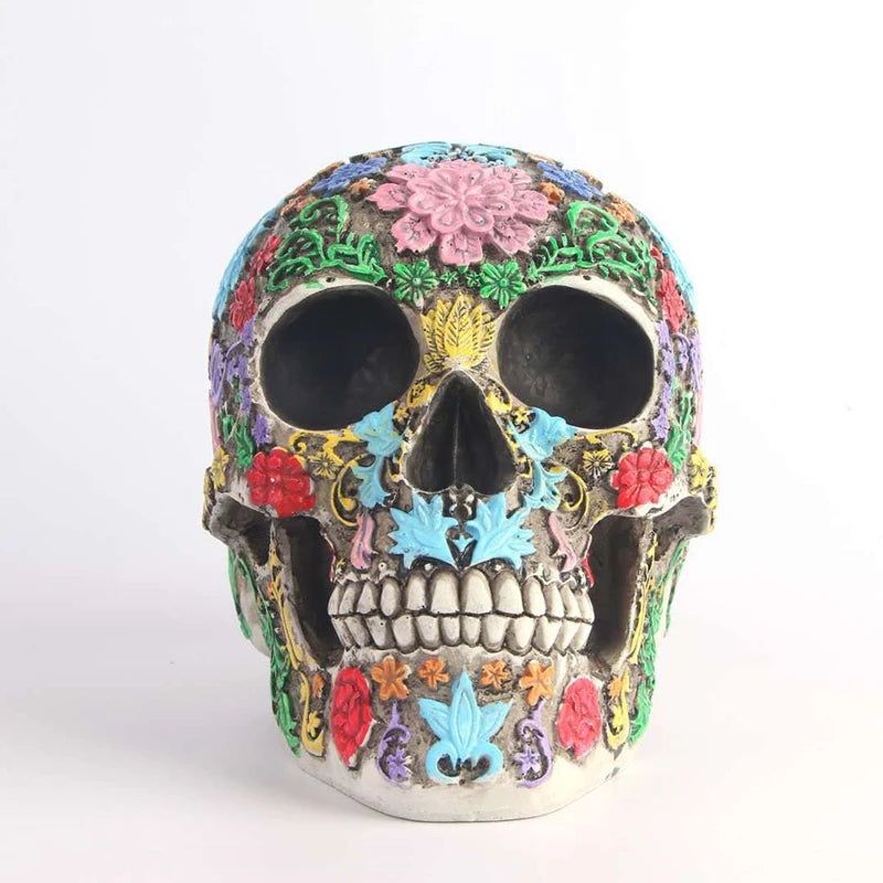 Retro Skull Decor Home Decoration Ornaments Creative Art Carving  Sculptures Skull Model Halloween Gifts