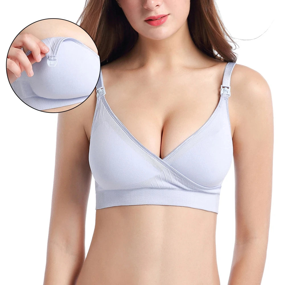 Women Seamless Sleeping Bra Ladies Pregnant Wirefree Nursing Breastfeeding Bra Women Pregnancy Breast Sleep Underwear