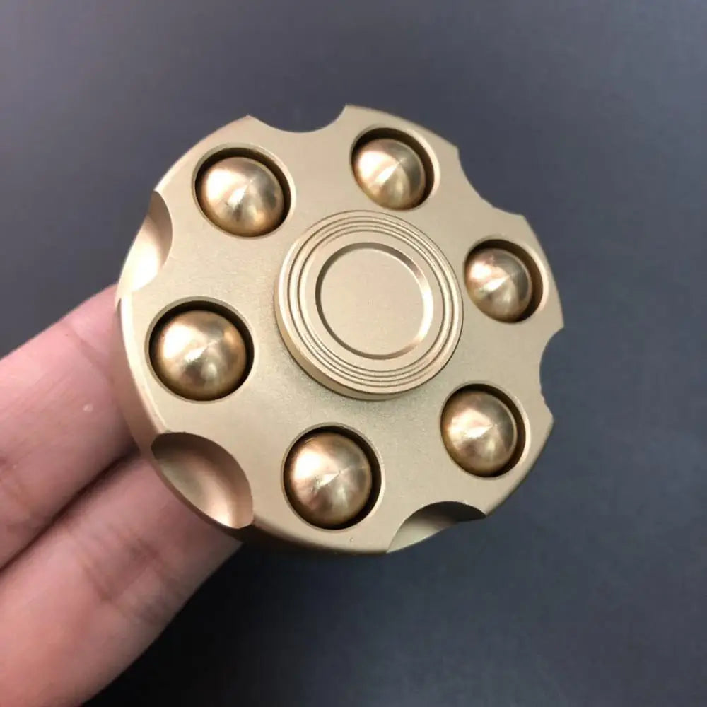 Brass Alloy Hand Finger Tip Gyro Golden Fidget Spinner