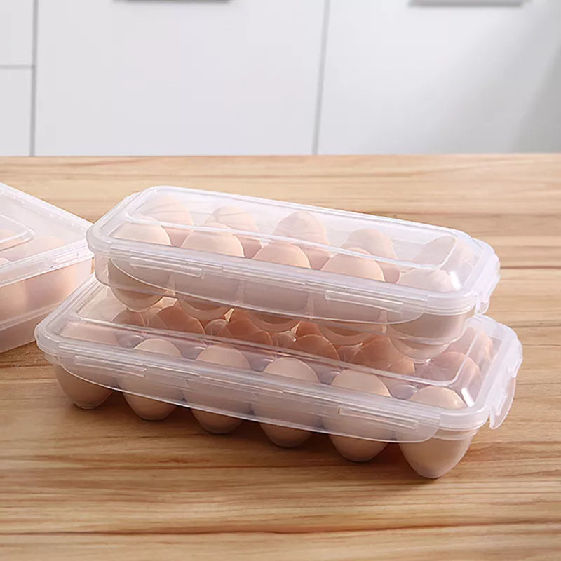 Egg Storage Box Egg Tray with Lid Kitchen Refrigerator Egg Box