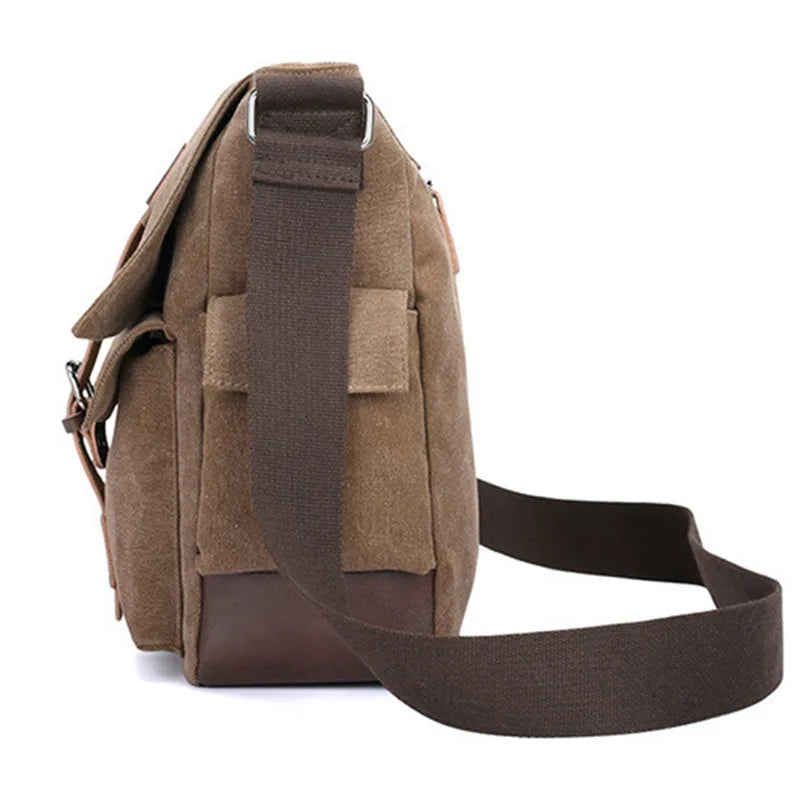 Men's Vintage Canvas Bag Men Casual Crossbody Bag For Men Messenger Bag Man Travel Shoulder Bags