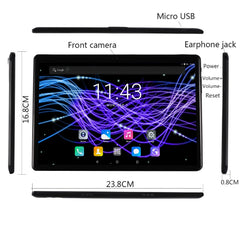 Super 6+64GB Android 10 Phone Call 4G LTE Dual SIM Cards Wifi 10 inch Tablet IPS Screen Play Store IPS GPS Tablet pc