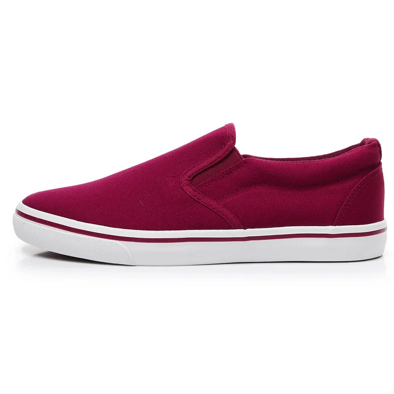 Red Canvas Shoes Men's Work Shoes Breathable Casual Board Shoes