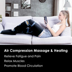 Foot air pressure leg massager promotes blood circulation, body massager, muscle relaxation, lymphatic drainage device 360°