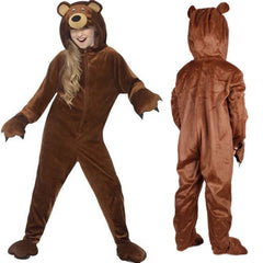 Animal Brown Bear /Owl / Tiger Bodysuit Cosplay Costume For Kids Boys Girls Halloween Party Stage Performance Jumpsuits C50M104