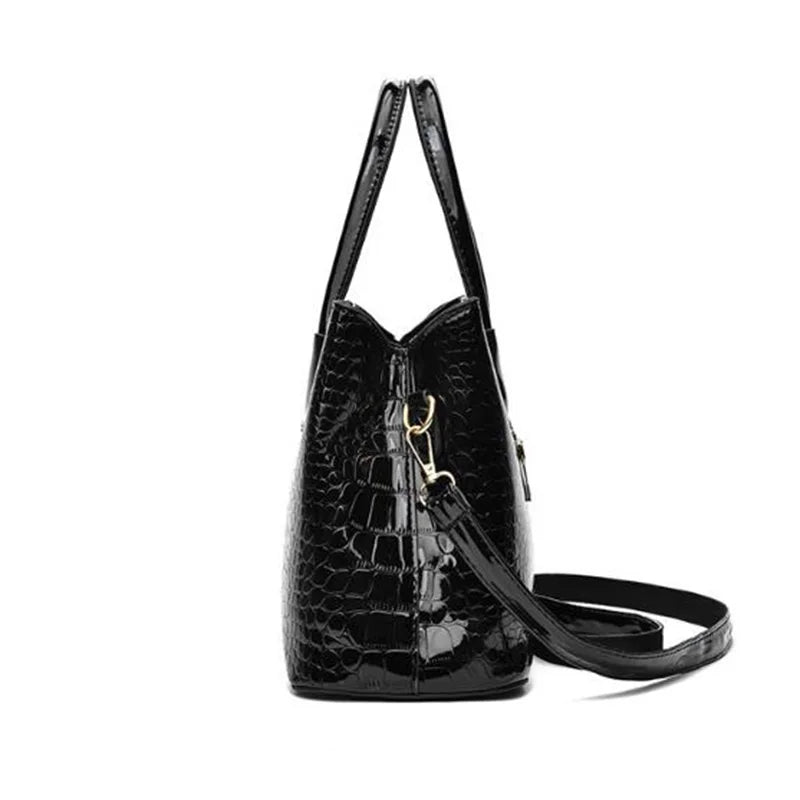 Ladies PU Leather Patent Leather Shoulder Crossbody Bag