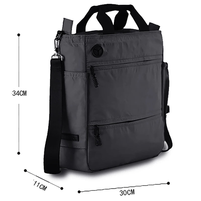 Men's Shoulder Bag Casual Large Capacity Portable Briefcase Vertical Male Messenger Bag