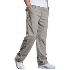 Men s casual Cargo Cotton pants men pocket loose Straight Pants