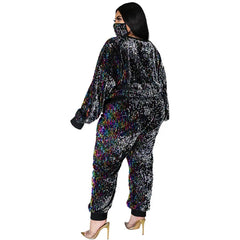 Clothing For Women Two Piece Set Sequins Birthday Outfit Joggers Tracksuit