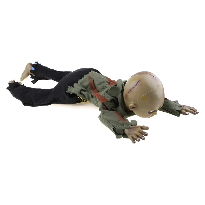 Animated Crawling Baby Zombie Scary Ghost Babies Doll Haunted Halloween Decor Props Supplies