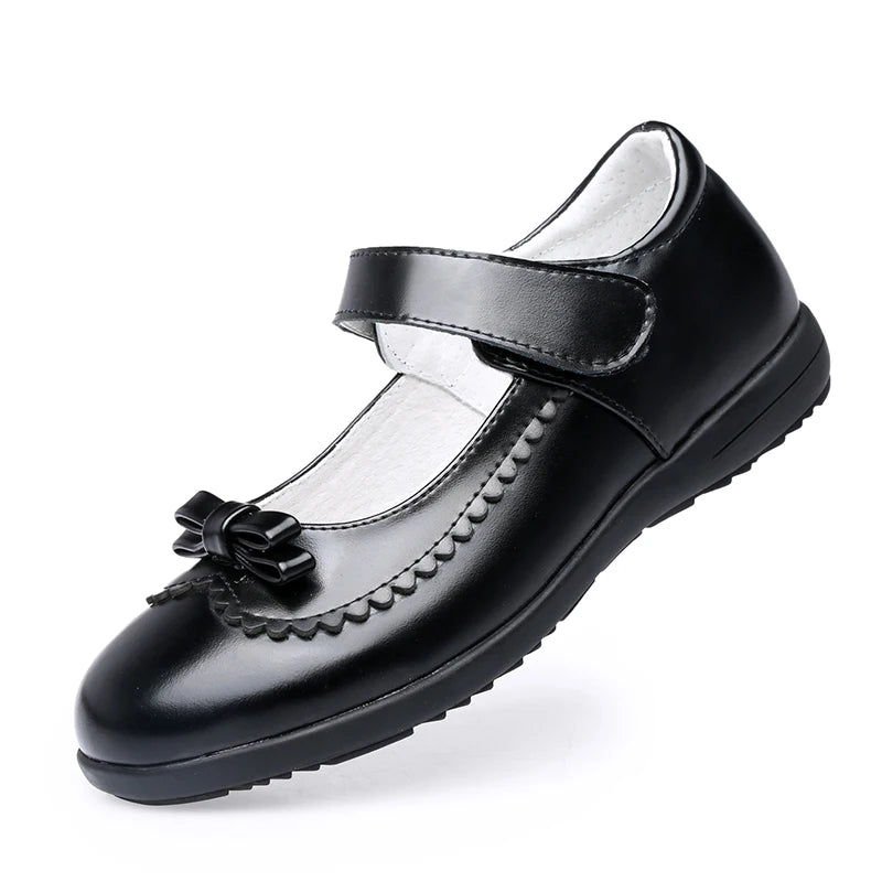 Spring and Autumn model new girls shoes students show school uniform shoes little girl black white princess single shoes