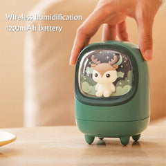 Cartoon Wireless Air Humidifier USB Rechargeable Portable Mini Aromatherapy Mist Maker