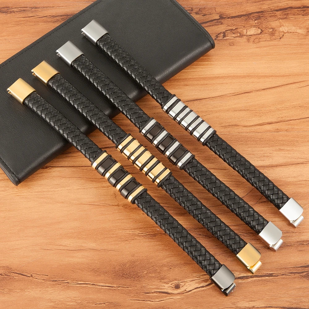 Multi-layer Small Accessories Combination Men's Leather Bracelet