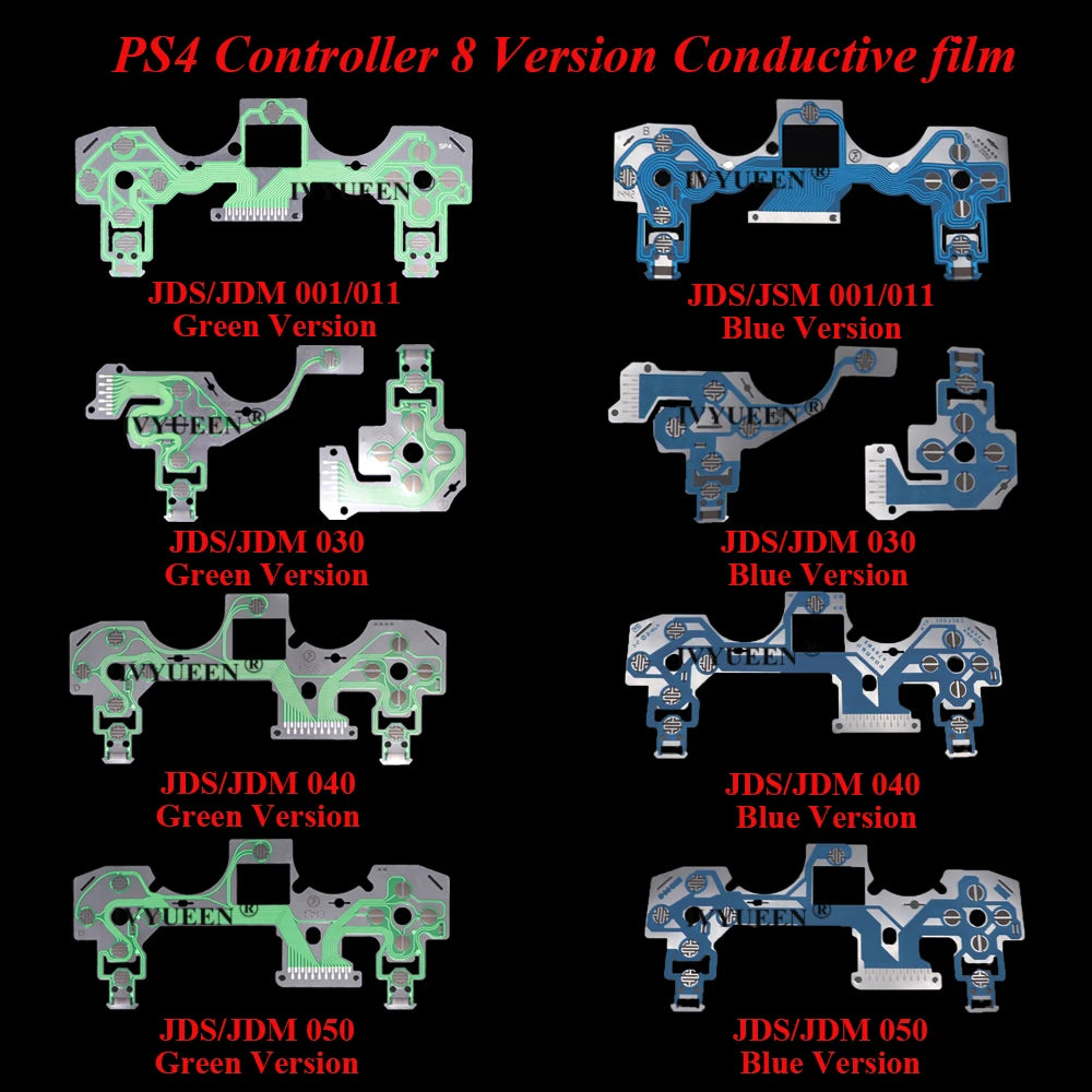 IVYUEEN Replacement Buttons Ribbon Circuit Board for PS4 Dualshock 4 Pro Slim Controller Conductive Film Keypad flex Cable PCB