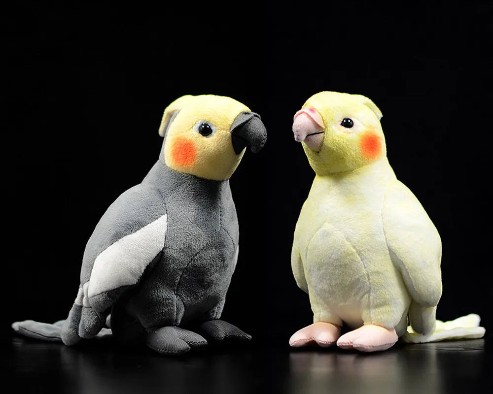 18cm Small Real Life Yellow Cockatiel Plush Toys