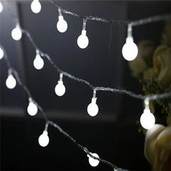 LED Ball String Lights Christmas Bulb Fairy Garlands Outdoor