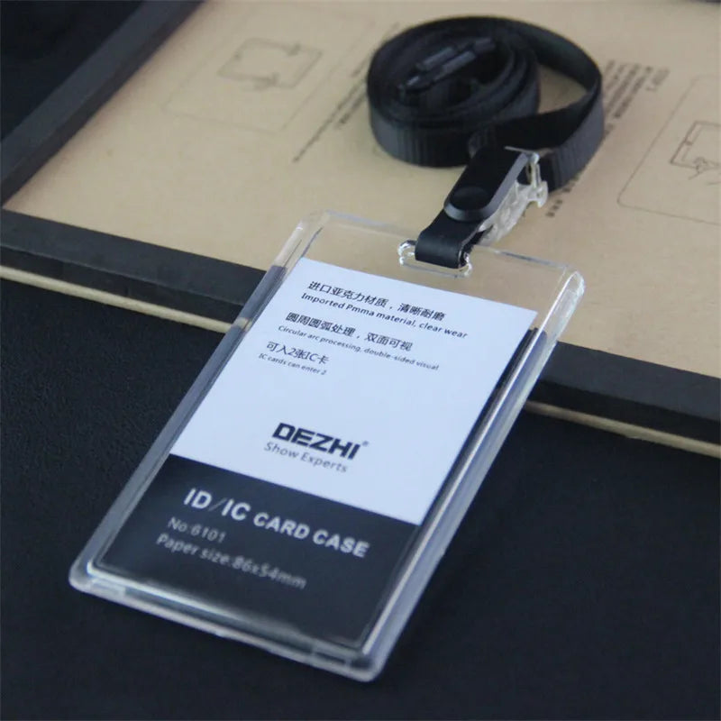 ID Card Holder Keychain Desk Accessories