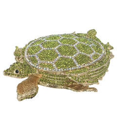 Novelty Diamond Turtle Minaudiere Evening Bags for Women Formal Wedding Party Crystal Clutch