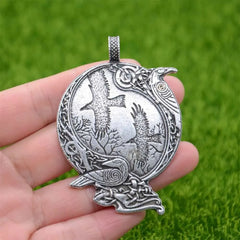 Odin Raven Amulet Crow Talisman Wicca Bird Jewelry Viking Necklace