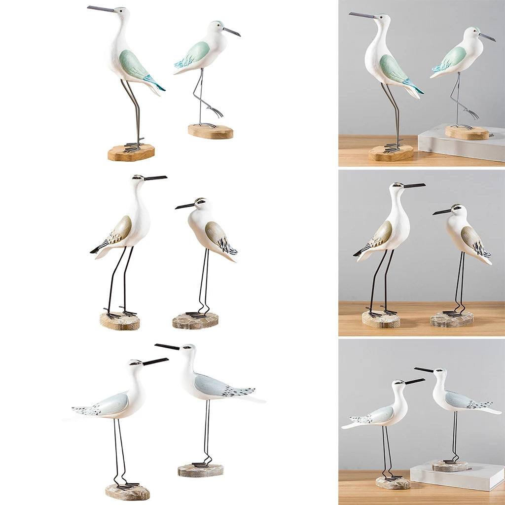 Figurines Garden Sea Bird Model Yard Craft Bird Statue Decorative Office Patio Lawn