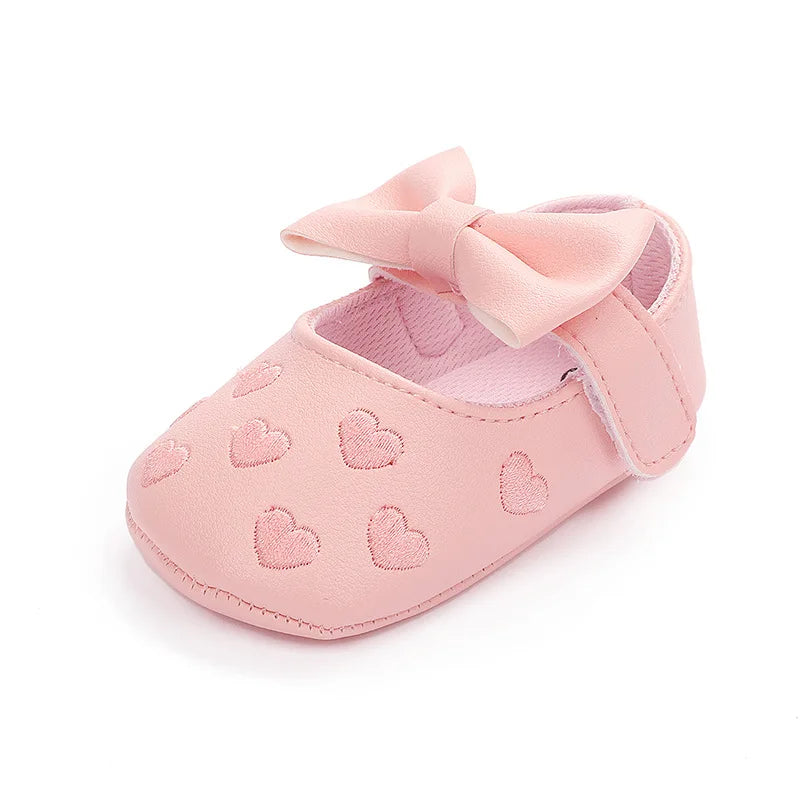 Newborn Girls Shoes PU Leather Princess Shoes