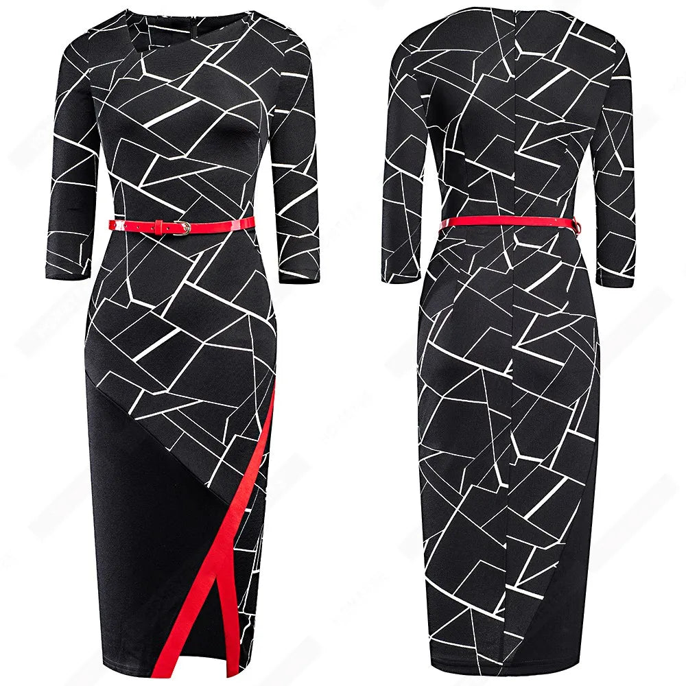 Work Business Office Bodycon Elegant Pencil Dress