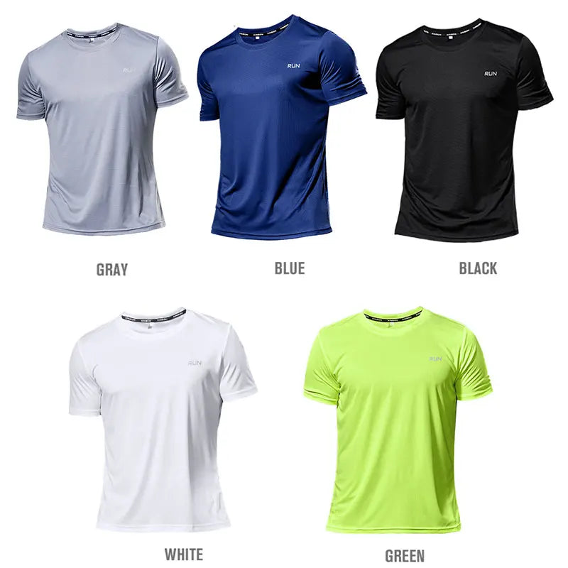 Men's Running T-Shirts, Quick Dry Sport T-Shirts, Fitness Gym Running Shirts