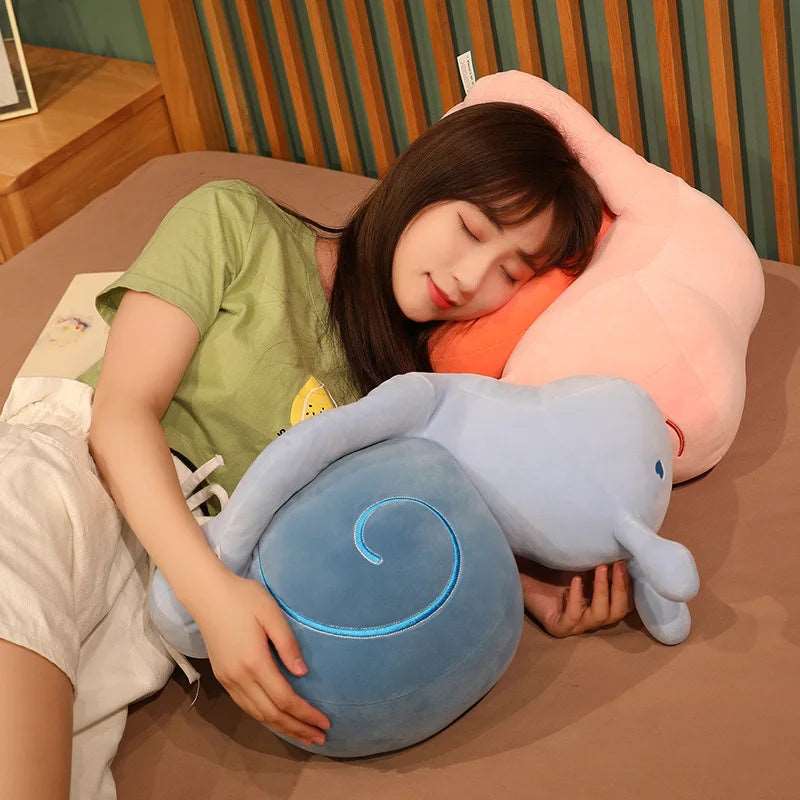 20-60cm Cartoon Snails Plush Toys Lovely Animal Pillow