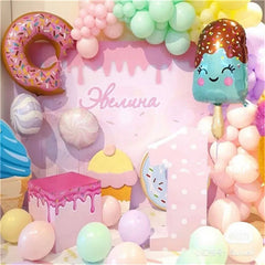 Donut globos Foil Balloon Fruit Ice Cream Helium Balloon Birthday Party