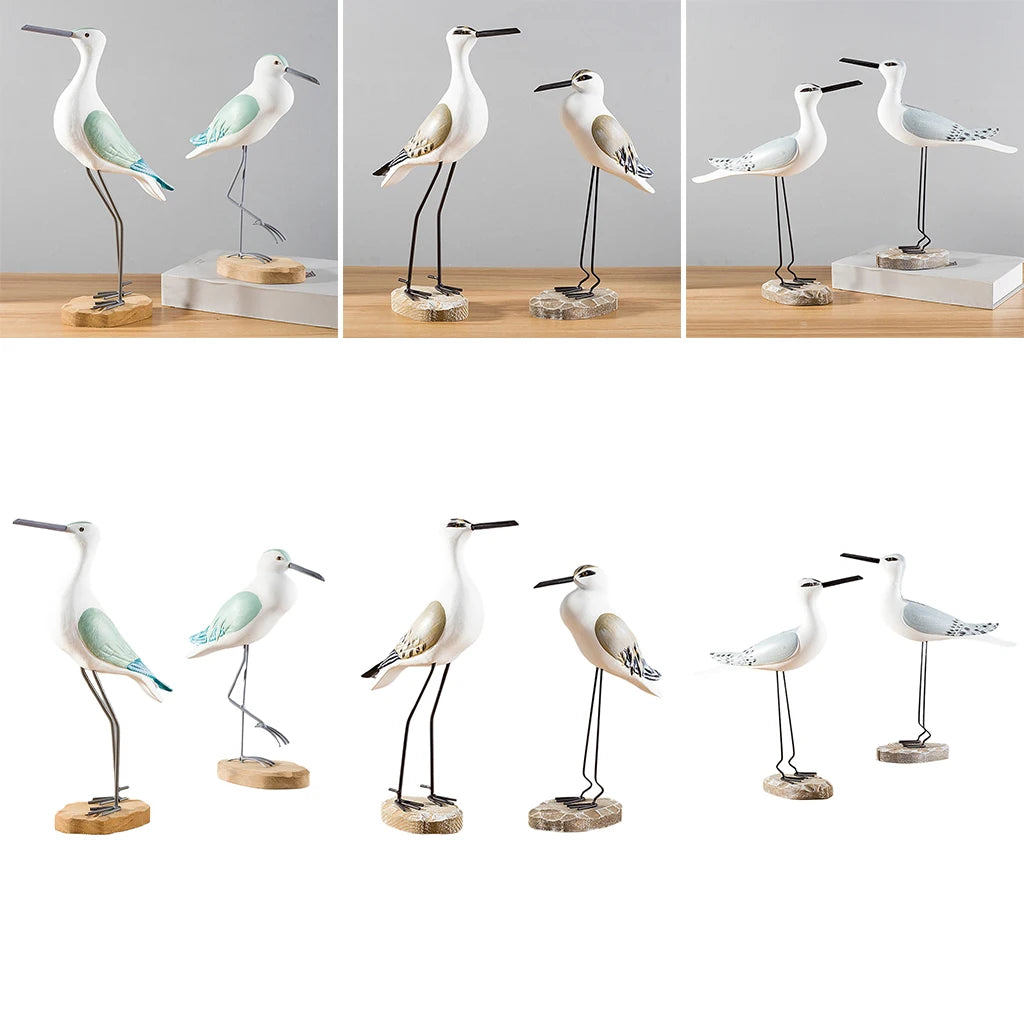 Figurines Garden Sea Bird Model Yard Craft Bird Statue Decorative Office Patio Lawn