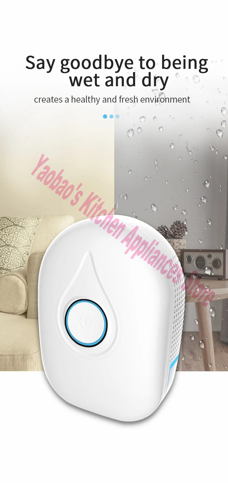 Mini Semiconductor Dehumidifier Portable Small Home Air Dryer Desiccant Moisture Absorber