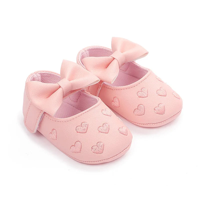 Newborn Girls Shoes PU Leather Princess Shoes