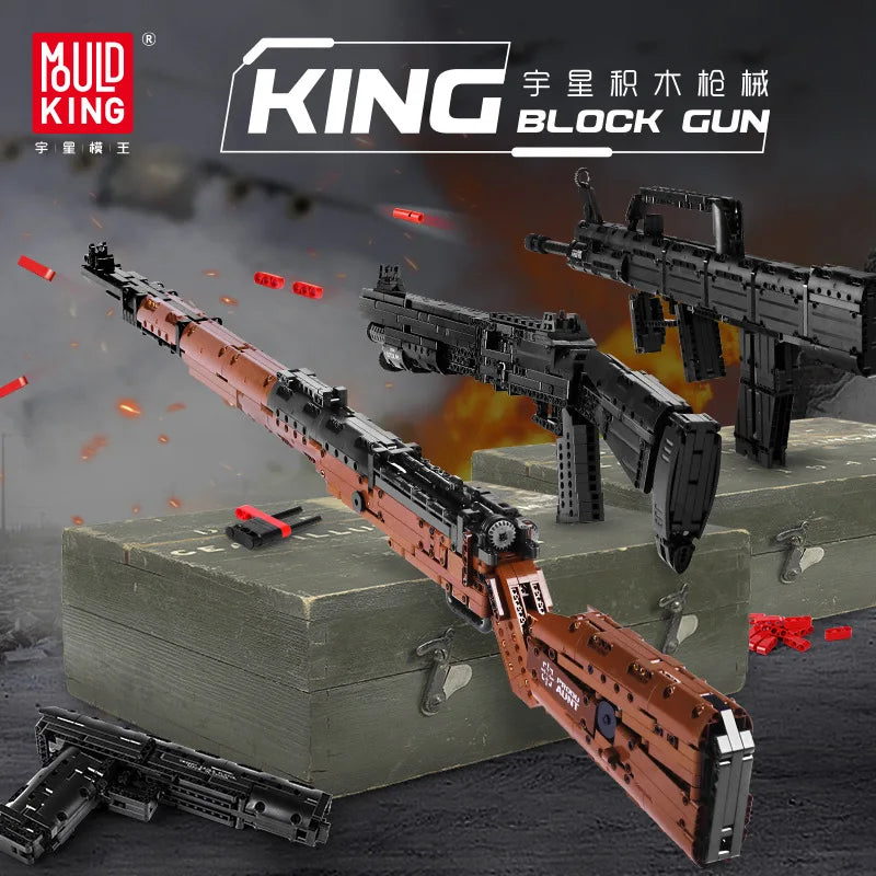 MOULD KING Creative  Desert Eagle Pistol Weapon SWAT Gun 98K MP5 Building Blocks Bricks