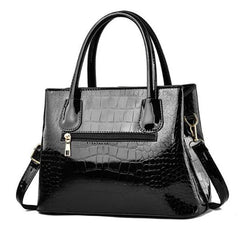 Ladies PU Leather Patent Leather Shoulder Crossbody Bag