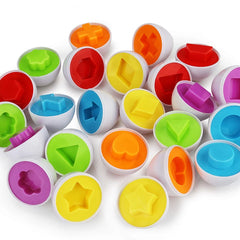 Baby Montessori Toys Egg Puzzle Games Kids Toys Color Shape Matching Eggs Educational Toy