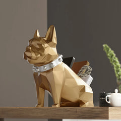 Resin Dog Figurines Home Décor Office Table Storage Box Accessories For Lliving Room