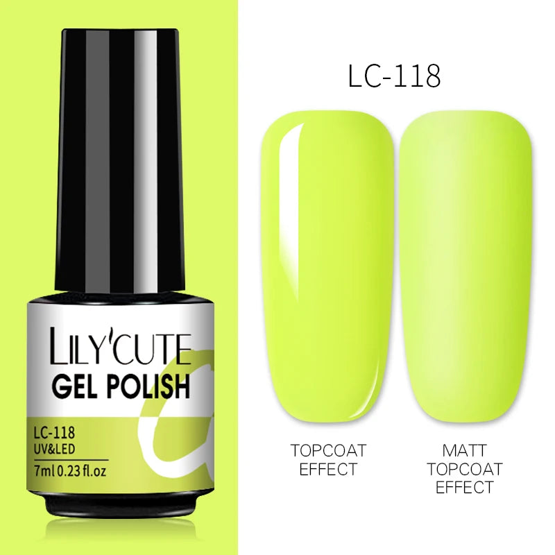 Gel Nail Polish Bright Color Nail Gel Semi Permanent UV Varnish Manicure Soak Off Top Base