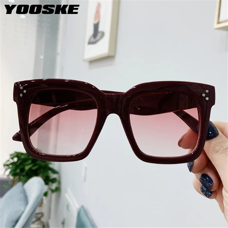 Sunglasses Women Vintage  Design Big Frame Sun Glasses Female Gradient  Fashion Eyewear