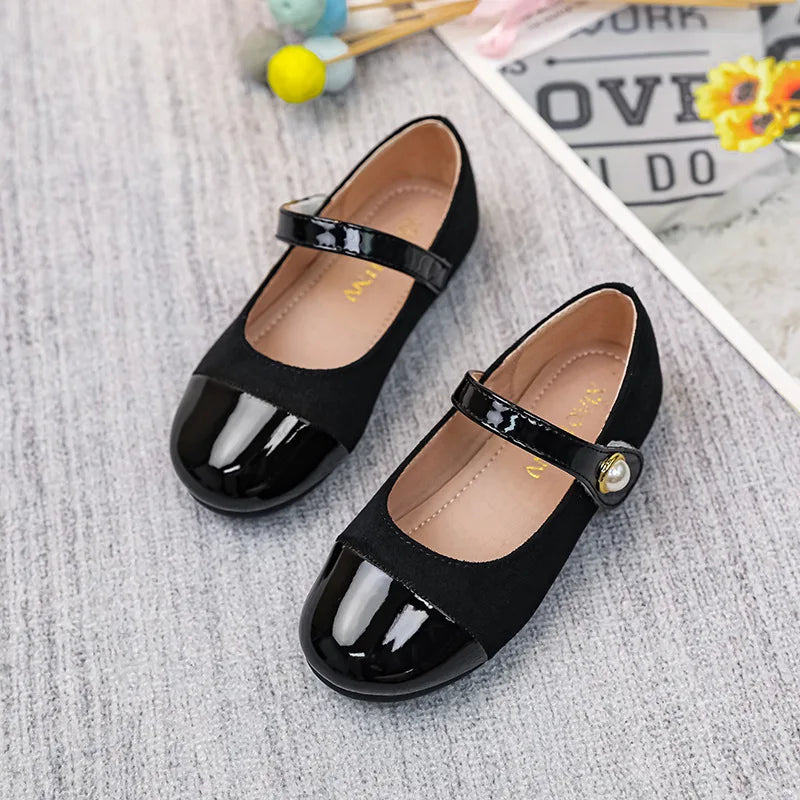 Girl's Leather Single Shoes Kid's Flat Shoes