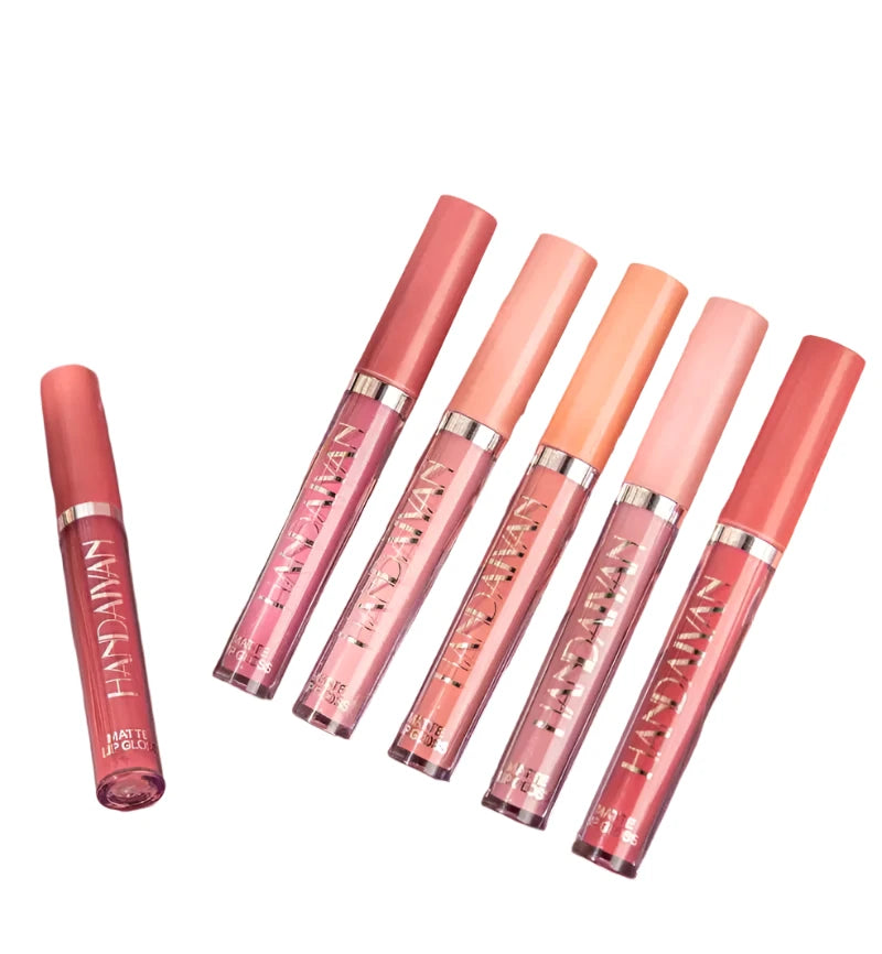 Matte Liquid Lipstick Velvet Pigments Lip Gloss Waterproof Moisturizer Nonstick Cup Lip Tint