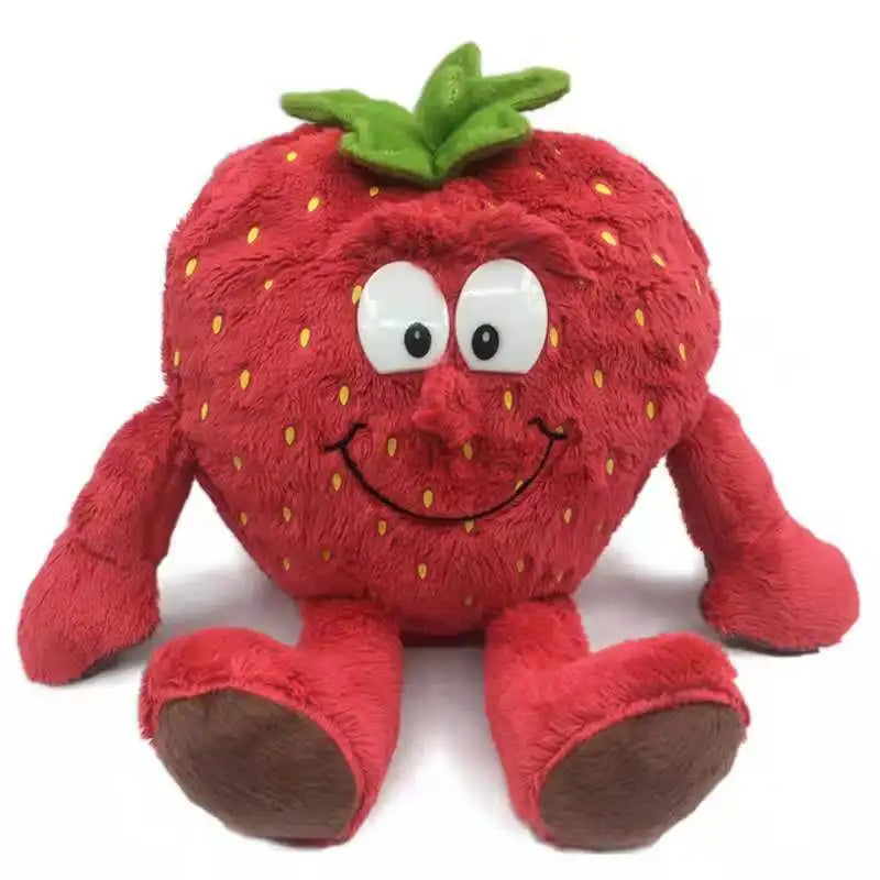 25㎝ Vegetables Fruits Plush Toys Cute Watermelon Garlic Pineapple Banana Soft Stuffed Elf  Plushie Doll for Kids Best Gifts