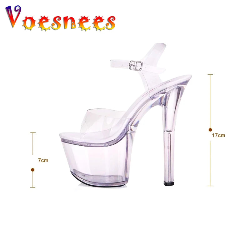 Crystal Sandals High Heels Ultra-high Heel